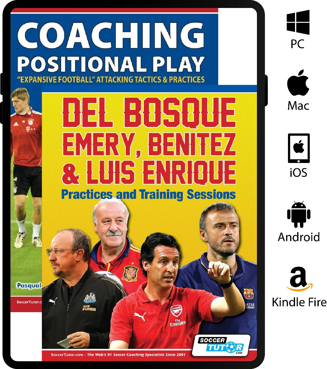 Coaching Positional Play + Del Bosque, Emery, Benitez & Luis Enrique - Practices and Training Sessions - Bundle with 97 Practices - Image 2