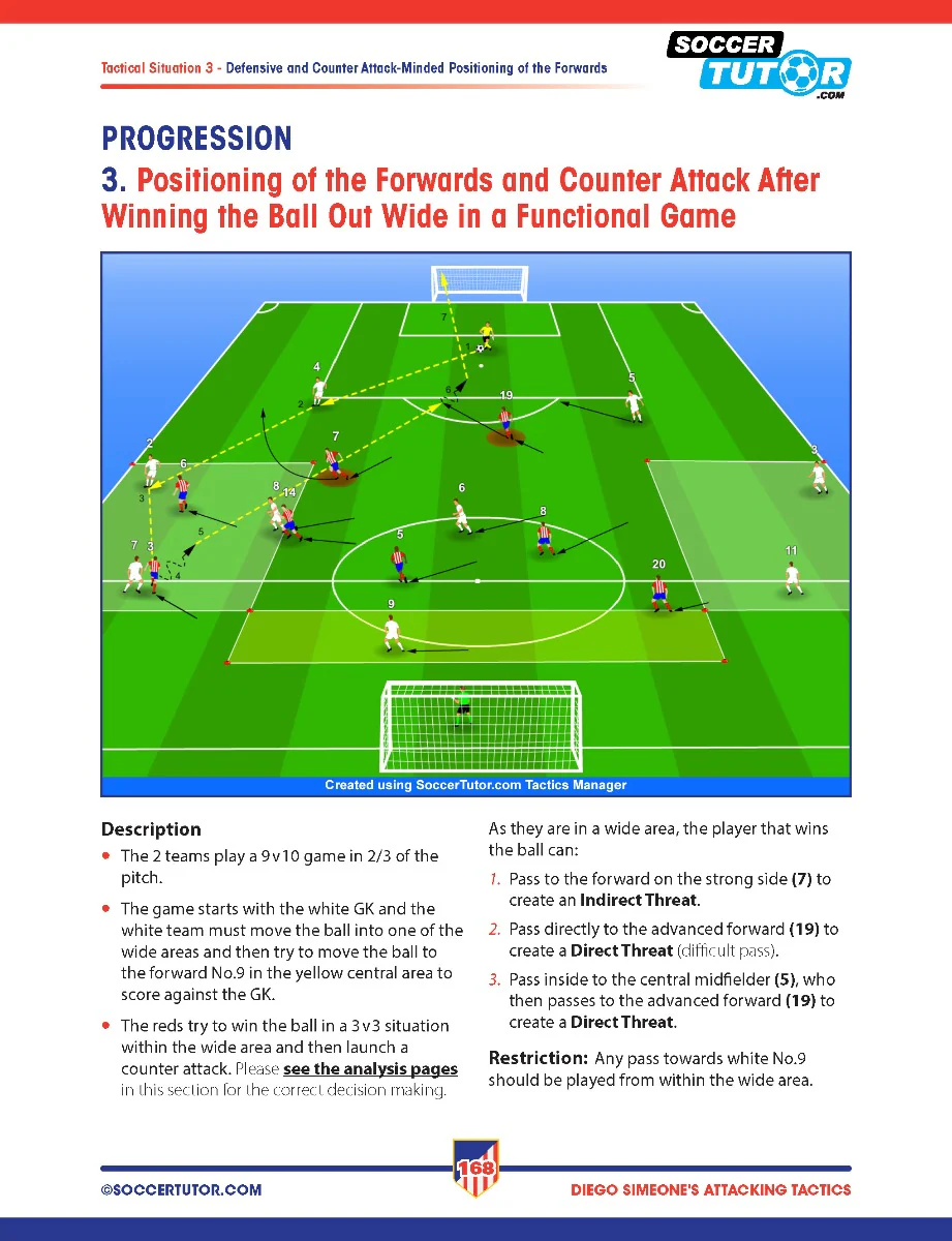 Diego Simeone Defending and Attacking Tactics: Tactical Analysis and Sessions from Atlético Madrid’s 4-4-2 - 2 Book Bundle - Image 17