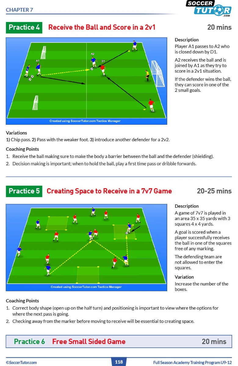 Full Season Academy Training Program U9-12 - 40 Sessions (200 Practices) from Italian Serie 'A' Coaches - Image 6