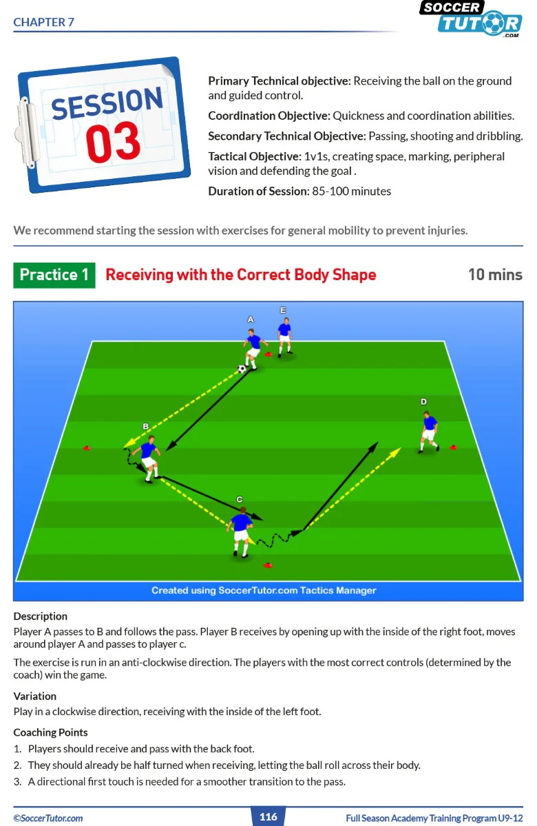 Full Season Academy Training Program U9-15 - 88 Sessions (440 Practices) - 2 Book Bundle - Image 6