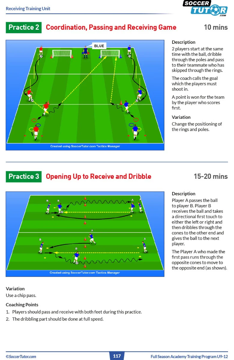 Full Season Academy Training Program U9-15 - 88 Sessions (440 Practices) - 2 Book Bundle - Image 7
