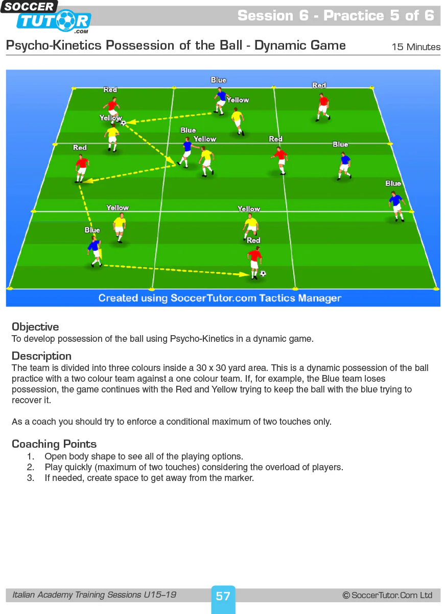 Italian Academy Training Sessions Book for U15-19 - A Complete Coaching Program - Image 7