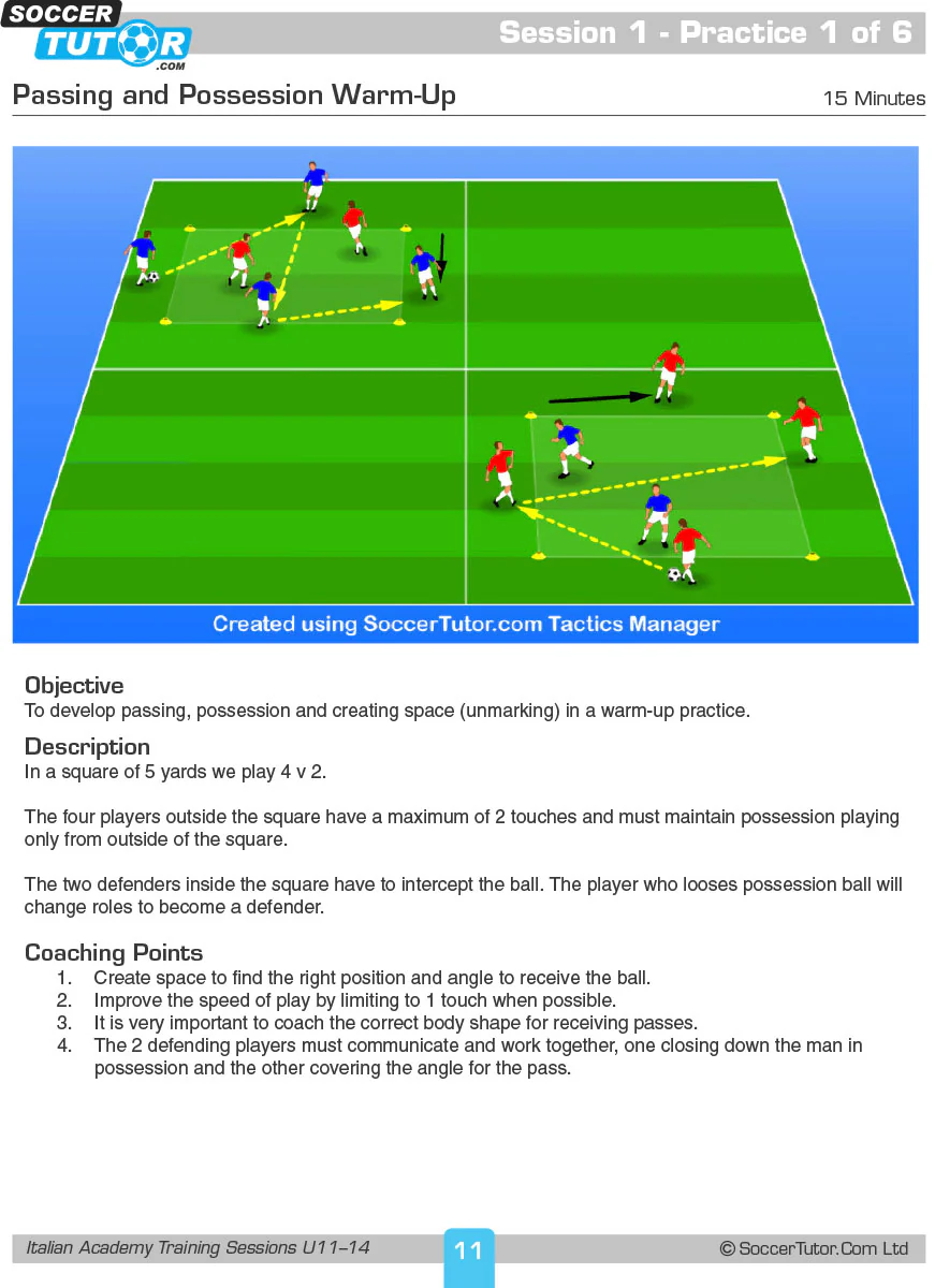 Italian Academy Training Sessions U11-19 - 2 Book Bundle - Image 4