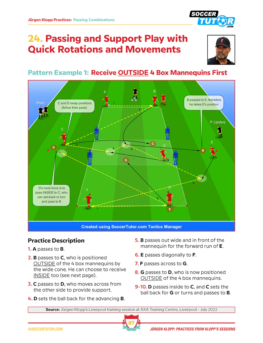 Jurgen Klopp - 102 Passing, Counter-pressing Possession Games, Speed & Warm-ups Direct from Klopp's Training Sessions - Vol.1 - Image 5