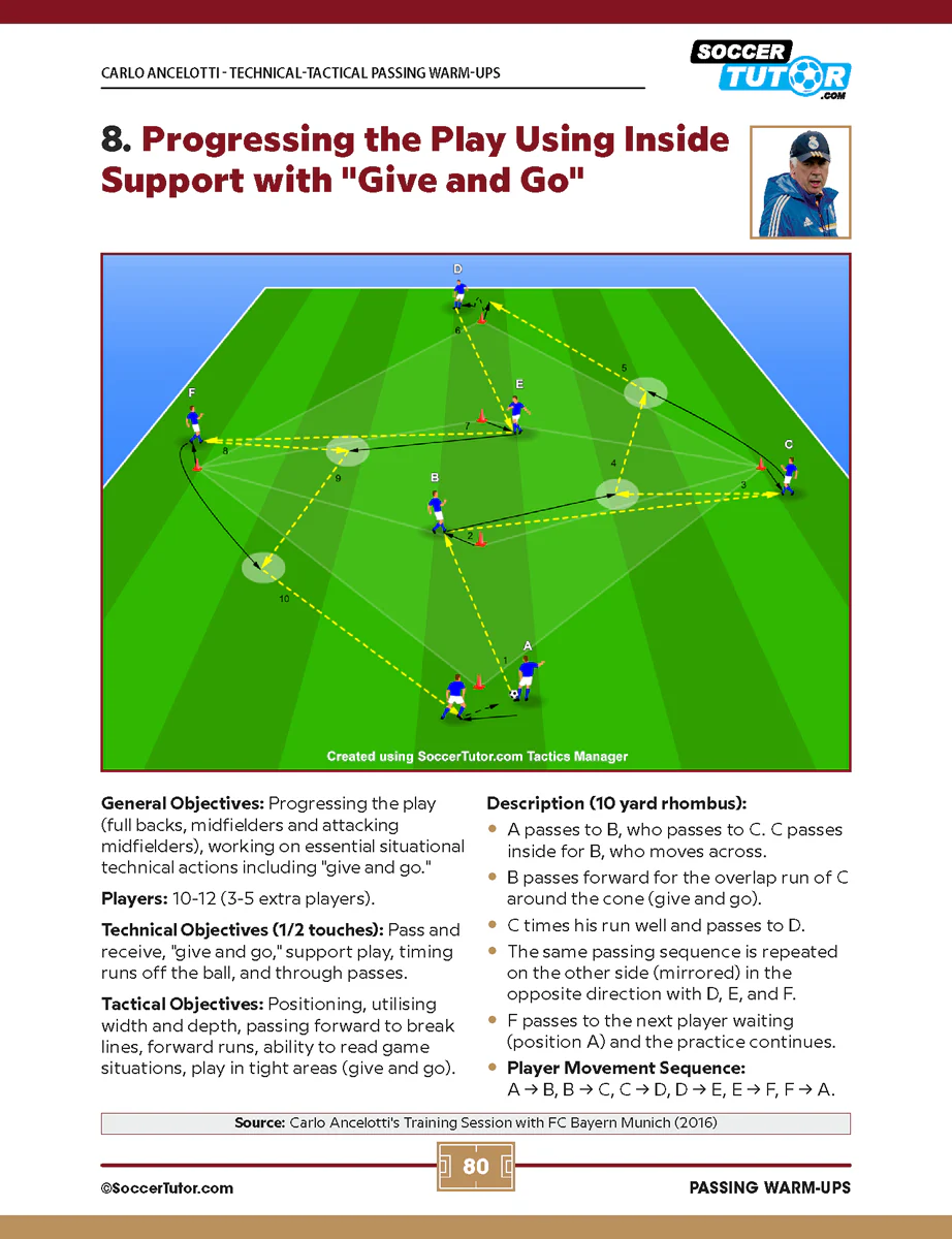 Passing Warm-Ups - Direct from Guardiola, Simeone, Ancelotti, Emery, Sarri & Heynckes - Image 7
