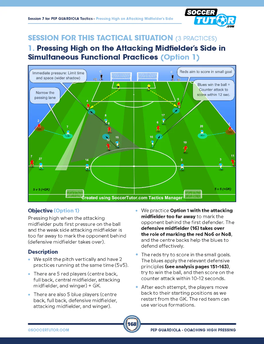 Pep Guardiola - Coaching High Pressing Tactics & Sessions Against Different Formations - Image 7